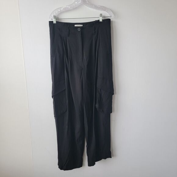 COS Pants - COS womens Wide-Leg Cargo Trousers size 14 high waist